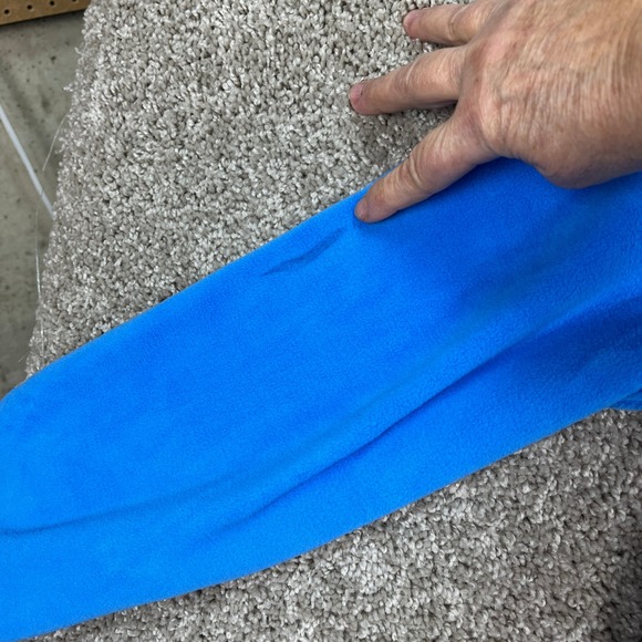 Lands End Heritage Pullover Womens L 14-16 Blue Long Sleeve Fleece Snap Neck NEW - Picture 6 of 12